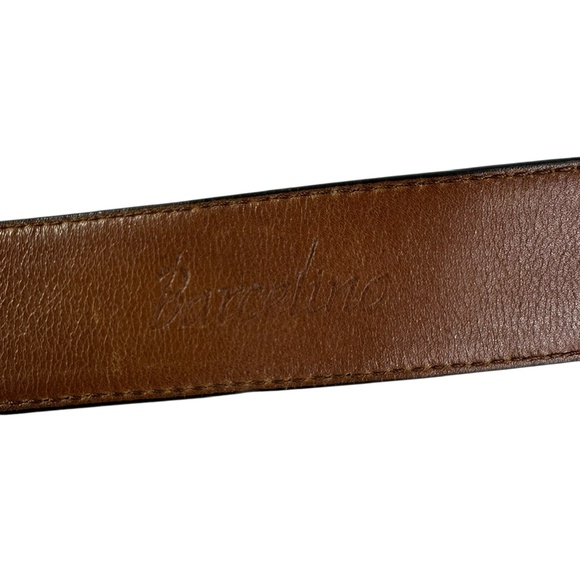 Genuine BARCELINO Taupe Braided Nubuck Leather Belt 44 Large - Picture 5 of 9